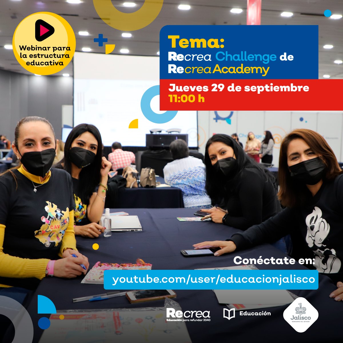 JCFloresMiramon's tweet photo. Estimados docentes, estamos transmitiendo #EnVivo el webinar para la estructura educativa en nuestro canal de YouTube. ¡Los invito a conectarse en este momento! Presentaremos todos los detalles del #RecreaChallenge 2022.
https://t.co/TLU0LTARFG https://t.co/41vwr2jWnA