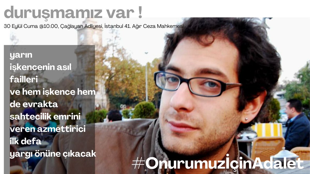 onuryasercan's tweet photo. Tüm dostlarımızı yarınki duruşma öncesinde 
hep birlikte #OnurumuzİçinAdalet demeye, 
abim ve abim gibi polis şiddeti, cinsel saldırı ve işkencesine maruz kalan herkes ve en çok da geleceğimiz için duruşmaya çağırıyorum. 

Yarın saat 10.00'da Çağlayan Adliye'sindeyiz https://t.co/dZTHD1ri9v