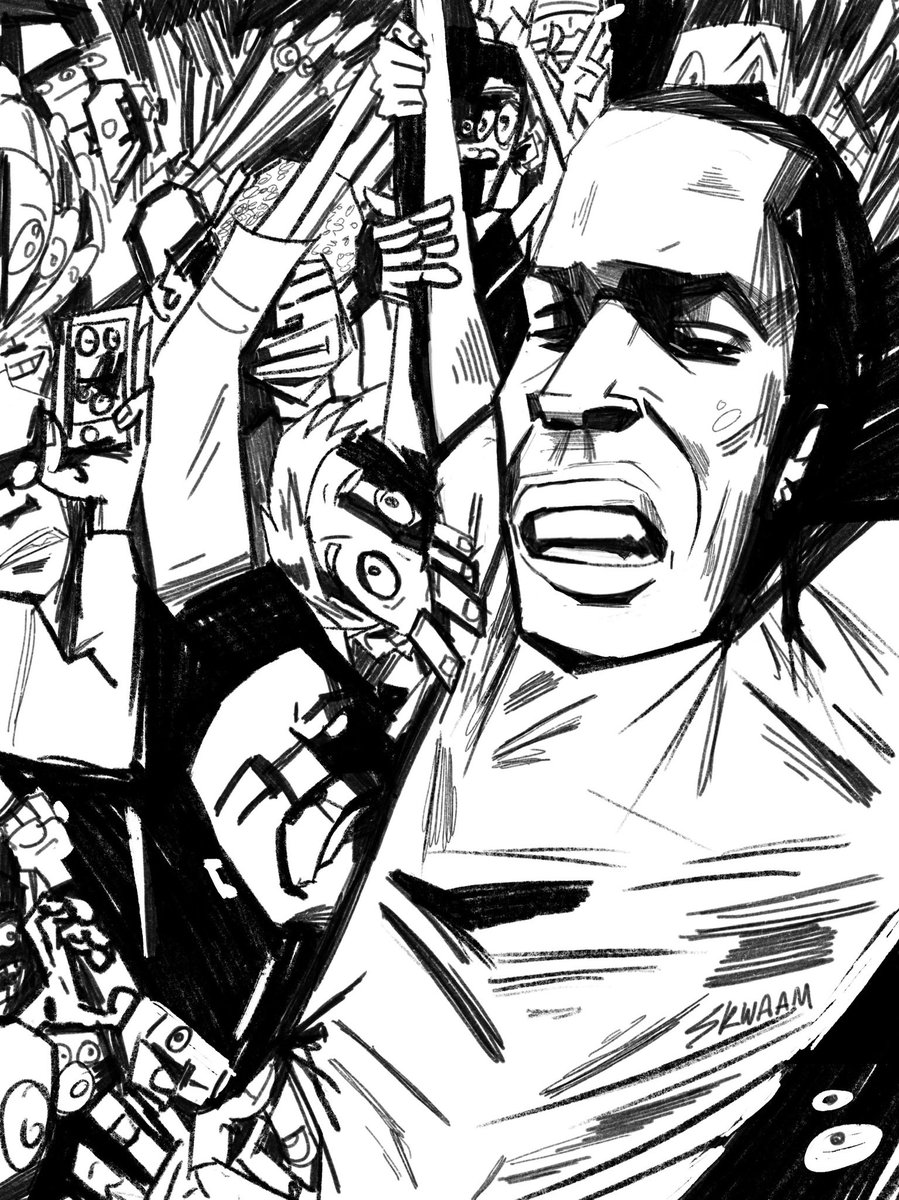 Skwaam's tweet image. I wanna see more artists adding to this ⚡️ 
endless friendship cake ⌛️
1st ✏️ @ArcaneUnscriptd 
@asvpxrocky @tylerthecreator @Procreate