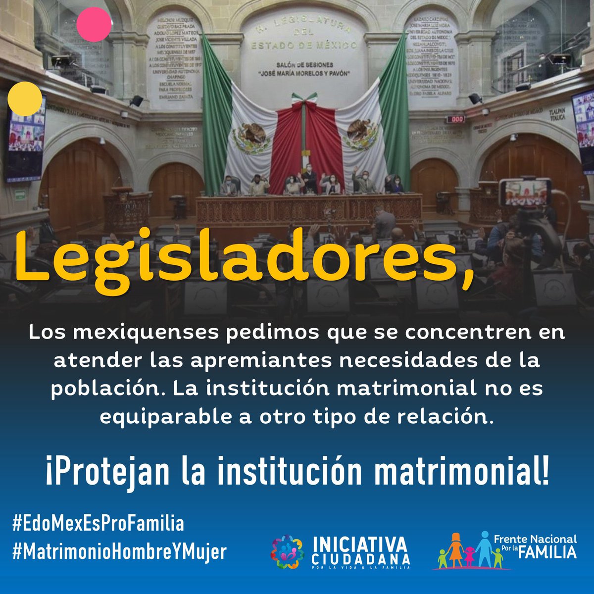 FnfSanjuan's tweet photo. Respeten la institución matrimonial, fundada entre un hombre y una mujer. #EdoMexEsProFamilia
#MatrimonioHombreYMujer
#NoALaAgendaTrans 
Actívate y firma la petición
https://t.co/qu9Z76ze2E…
@Legismex
@jizquierdorojas
@YoConFaustino
@IngridKSC
@ProfeMaurilioHG
@ulloa_perez https://t.co/q47R0Q9V7E