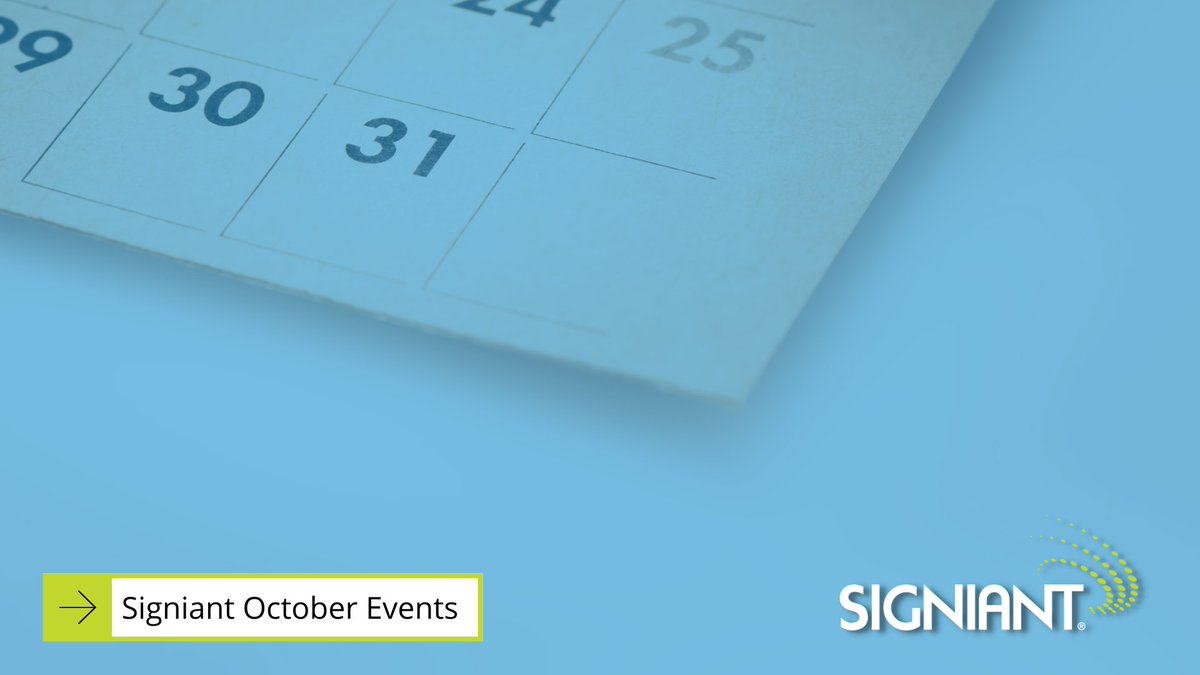 Signiant's tweet photo. Signiant is ready to get back on the road! Check out 5 in-person and virtual events #TeamSigniant will be at in October!

@sportsvideo • @FMC_Conferences • @MESAlliance • @smpteconnect • @thedppltd 

https://t.co/wGZkmyzga7 #SigniantEvents #MediaAndEntertainment https://t.co/GJsA8QAsph