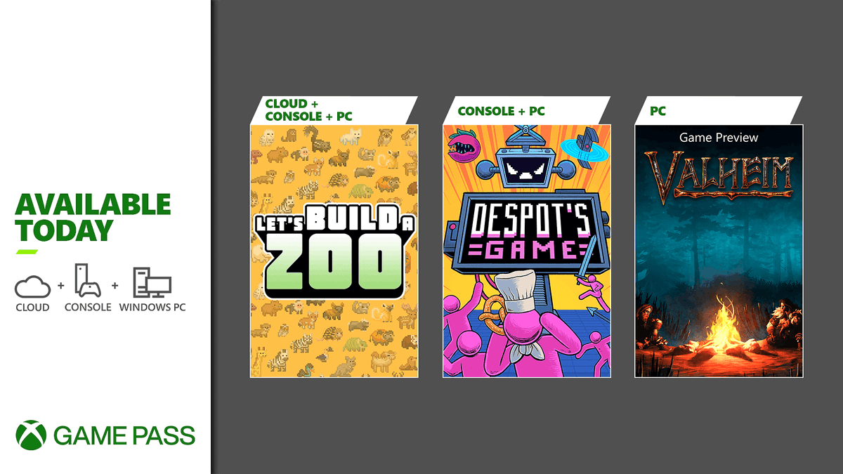 XBOXGamePass's tweet photo. today's the day we build a zoo https://t.co/YZmNkXdVEX