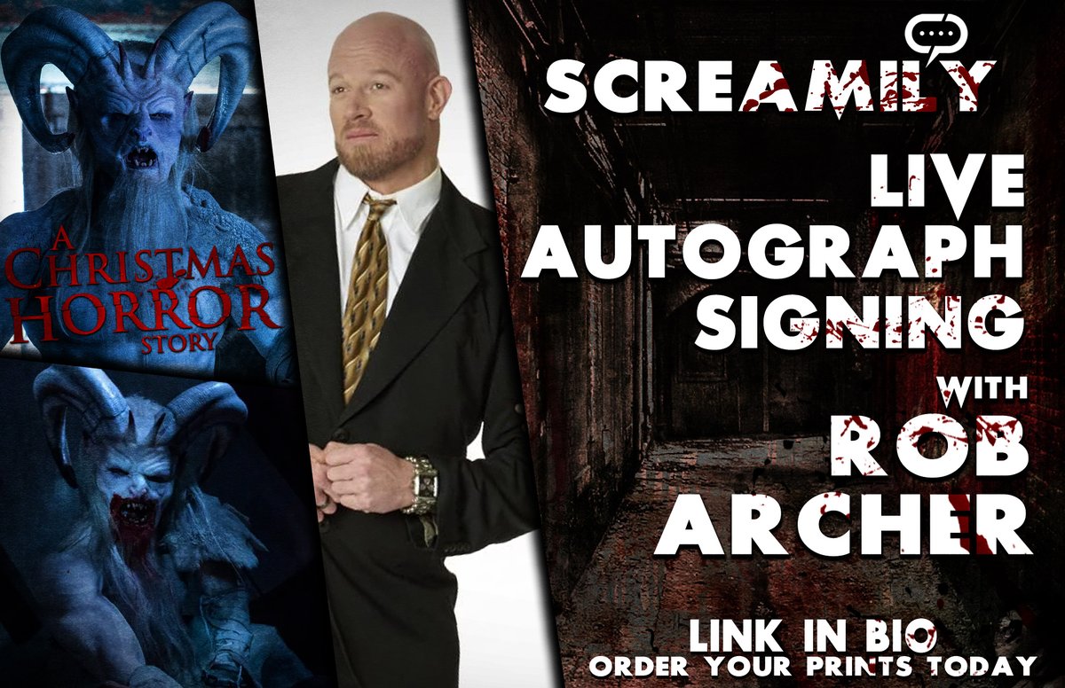 StreamilyLive's tweet photo. Streamily Presents SCREAMILY!
October 18- Rob Archer, @kanehodder1, @JulianRichings Debbie Rochon, Michael C. Williams, Christopher Giroux, & Ashley C. Williams will be signing LIVE!
Order your prints today - https://t.co/GksbR0NupF
#Screamily #Streamily #Live #Autograph https://t.co/MOheZrLRgu