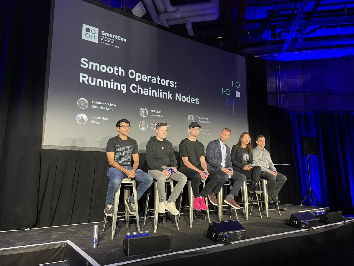 nesozl's tweet image. Want to hear from all the #nodeOperators on #chainlink about what excites them, watch @T0BIJU and others at “Smooth operators: Running Chainlink Nodes at #NYC #SmartCon2022 #staking #DeFi #web3 #chainlink #mms_Blockchain #wewontstop