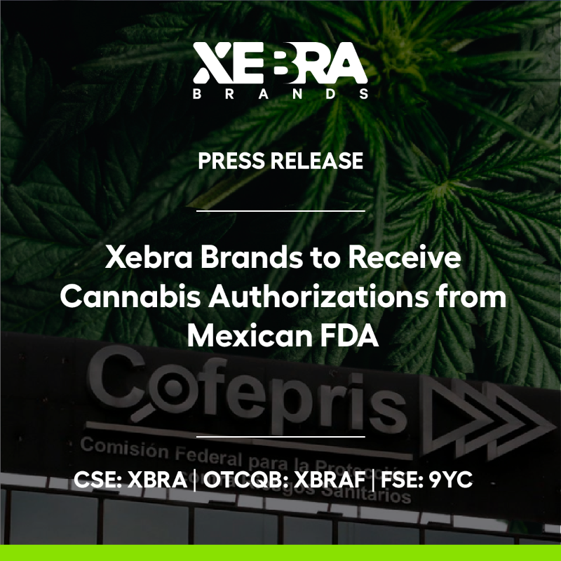 XebraBrands's tweet photo. The Mexican Health Regulatory Agency, COFEPRIS has been directed to grant Xebra all applicable cannabis authorizations.

With the COFEPRIS authorizations, $XBRA would be the outright first mover in the Mexican #CBD market.

More details: