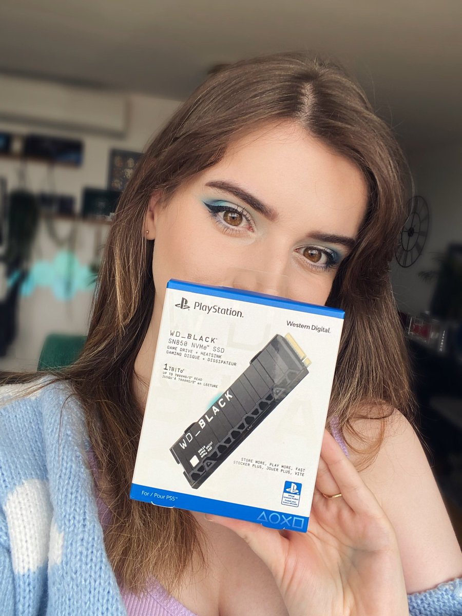 missellacronin's tweet photo. POG news! @wd_black has released the first ever officially licensed internal SSD for the PS5! Which means I can finally install more games without having to uninstall my faves! Going to be showing off how #EffortlessToInstall it is on stream too 🎉 #WDBlack #ad https://t.co/qYRzJarLW9