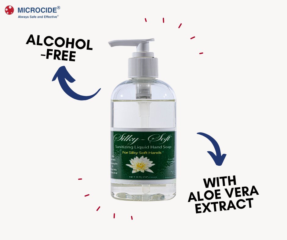 microcide's tweet image. Our alcohol-free Silky-Soft Liquid #Sanitizing Soap contains skin healing #AloeVera extract and #SkinRejuvenating #AlphaHydroxyAcid — with the #natural cleaning contribution of #chlorophyllin!

▶️ bit.ly/3tuHEMw