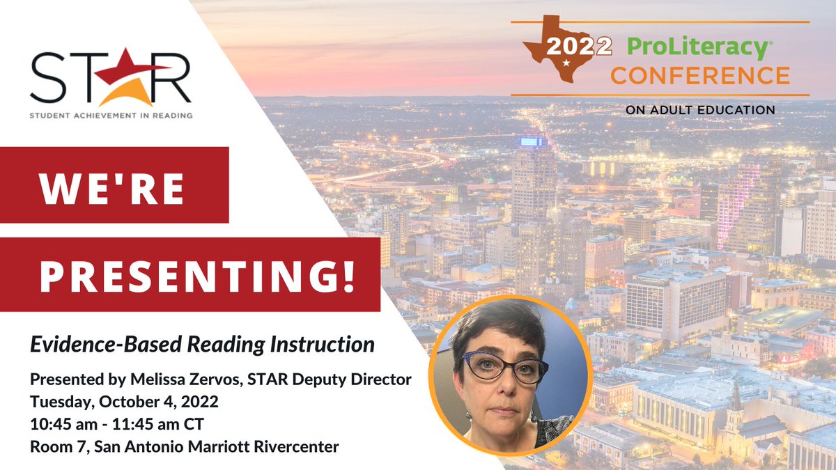 sudiew's tweet photo. LINCS_ED: STudent Achievement in Reading (STAR) is headed to #ProLitCon 2022! Don’t miss their session on evidence-based reading instruction on 10/4/22 at 10:45 am CT. Learn more > https://t.co/FxNsh289Pj @ProLiteracy https://t.co/vyCBbwypYq