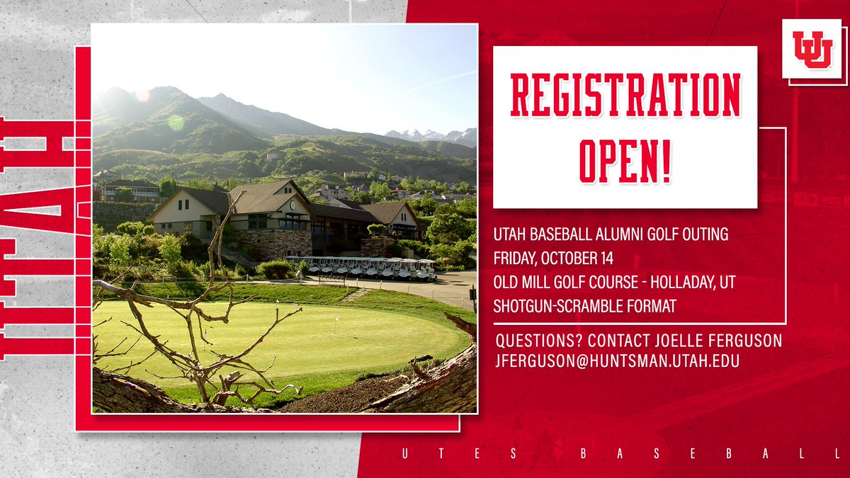 𝐒𝐭𝐚𝐫𝐭 𝐲𝐨𝐮𝐫 𝐅𝐫𝐢𝐝𝐚𝐲 by grabbing one of the last remaining spots for next week's Alumni Golf Outing Gonna be a great day over at Old Mill‼ 🔗 utahutes.com/news/2022/9/28… #GoUtes