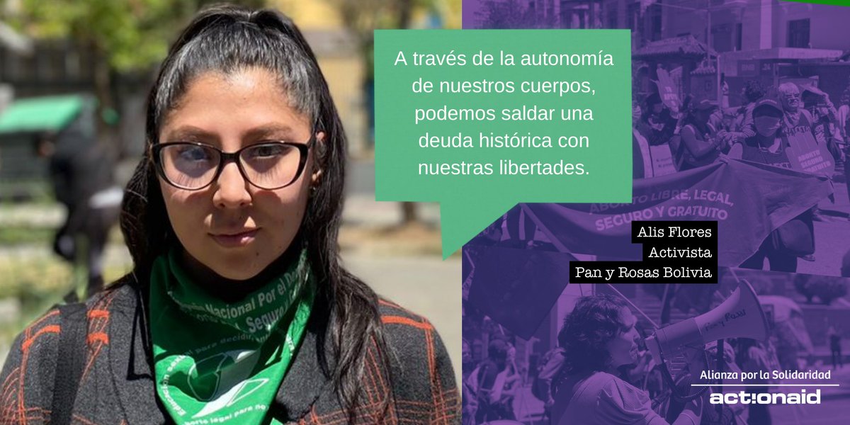 AxSAndina's tweet photo. Esta #SemanaVerde, escuchamos las voces de aquellas #mujeres que nos recuerdan que tenemos que ser #LibresParaDecidir sobre nuestros cuerpos y nuestras vidas.
#AxS #PersonasTransformandoElMundo https://t.co/v5S3EQqEsk