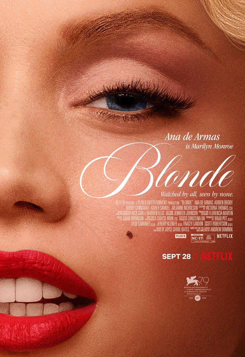 Zone15Zone's tweet photo. #Blonde es el relato descarnado e hipnótico del mito que conquistó Hollywood. Una vida de lujo, fama y fantasía que escondía una espiral de abusos, hipersexualización y trastornos mentales. Una historia de terror psicológico real. La nueva Biopic del 2022.
#FreakyZoneNews https://t.co/nZ4I928fB3