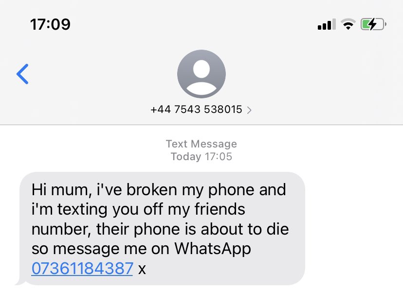 Rachael_Fulton's tweet photo. This is the latest scam doing the rounds, tell your wee maws https://t.co/Jdcmz82OQm