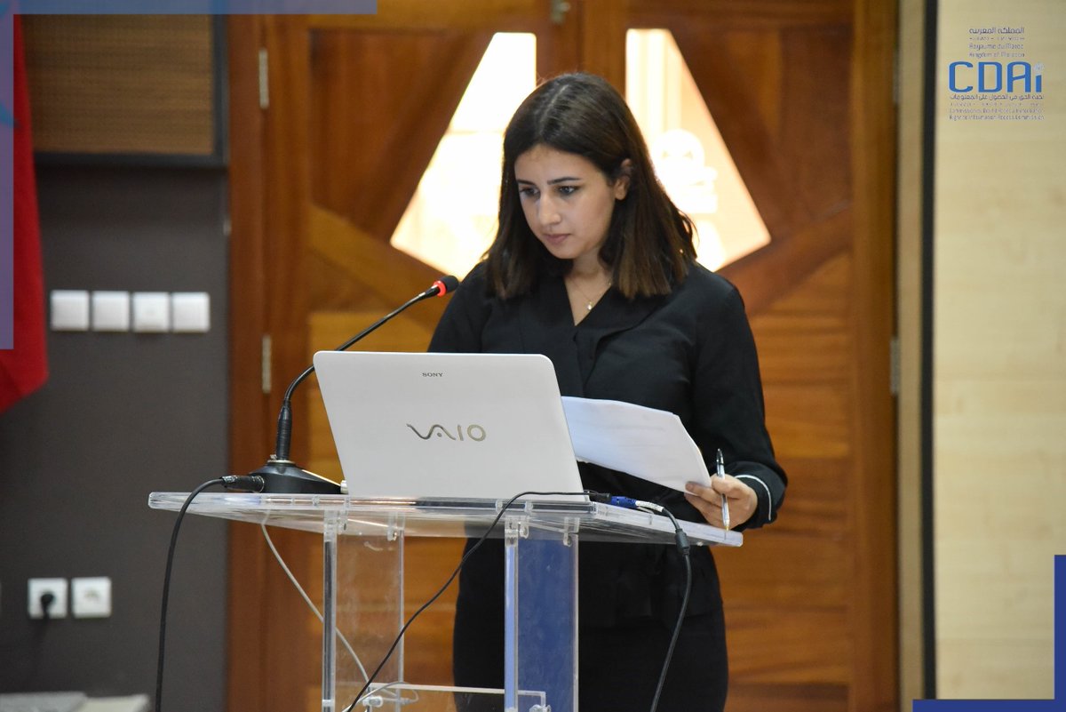 CDAI_Maroc's tweet photo. مداخلة السيدة فردوس مثقال ، إطار بلجنة الحق في الحصول على المعلومات،   ،حول  موضوع  تقديم معايير تقييم الحق في الحصول على المعلومات ، خلال اللقاء المنعقد بوجدة يوم 24 شتنبر 2022احتفاءا باليوم العالمي للحق في الحصول على المعلومات.

#INFO_TIKA
#CDAI
#DAI
#Righttoaccesstoinformation https://t.co/iv1KsrP3pK
