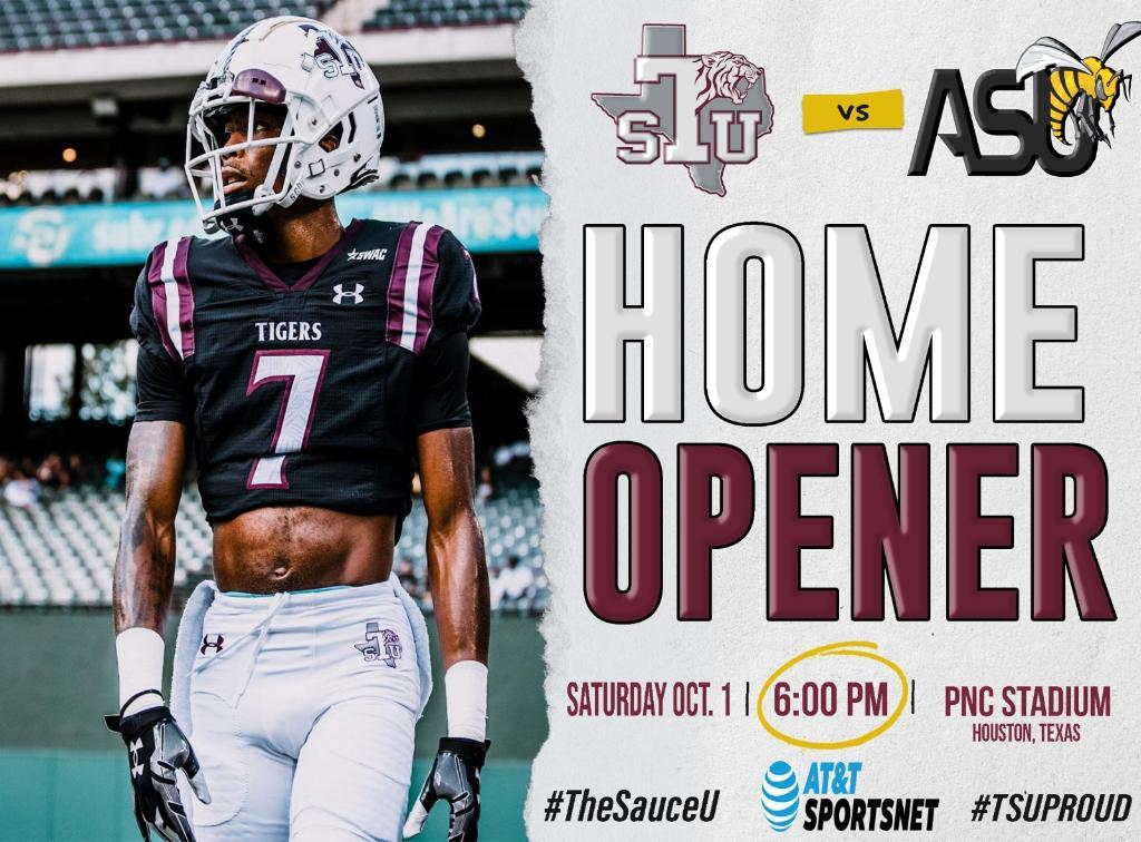 TWO DAYS! Tiger Nation do you have your tickets for the home opener against Alabama State? It's a white-out game, so throw on your white and let's cheer our Tigers to a win! Get tickets here: bit.ly/3UZZUcy #TSUProud #TSU #TexasSouthern #HBCU #SWAC #TSUFootball #WhiteOut