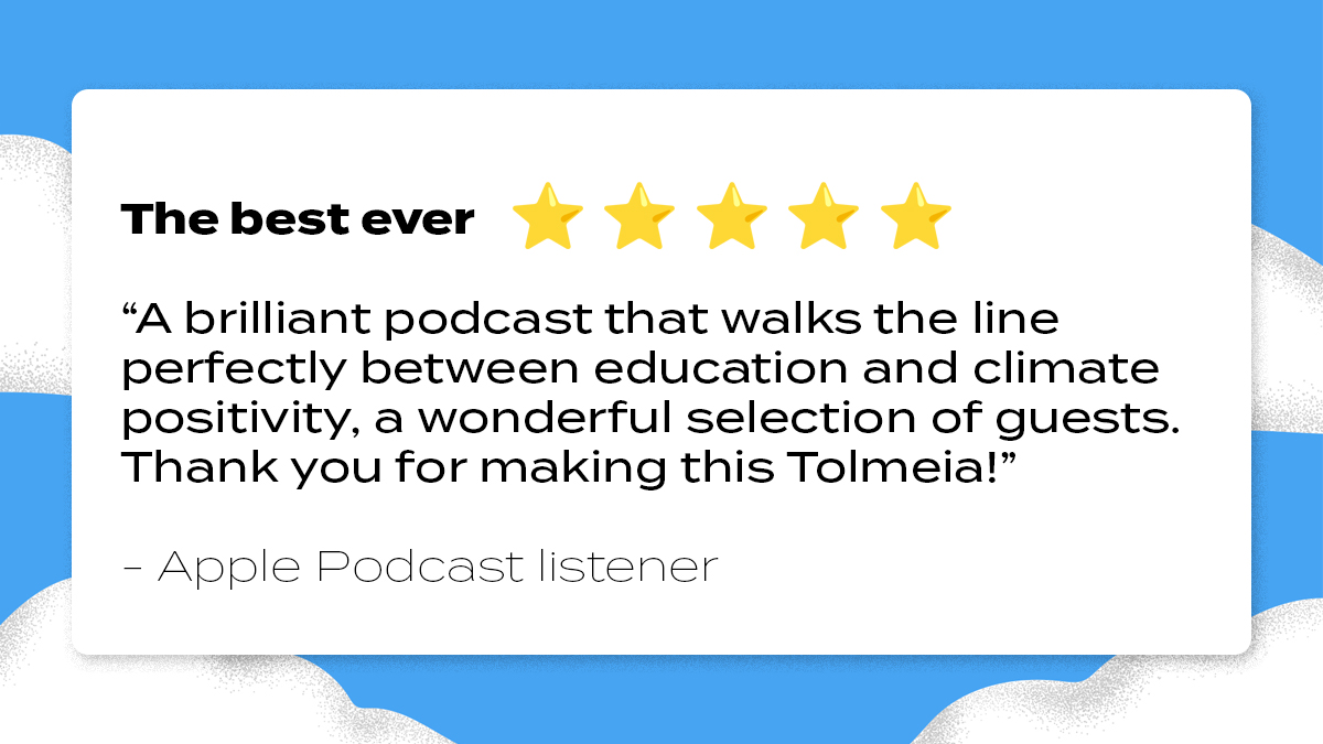 IdealisticallyP's tweet photo. Thank you to this lovely @ApplePodcasts listener who left a 5-star ⭐ review for Idealistically 😌🎧

"A brilliant podcast that walks the line perfectly between education and climate positivity." https://t.co/IZpbQ2FOgC
