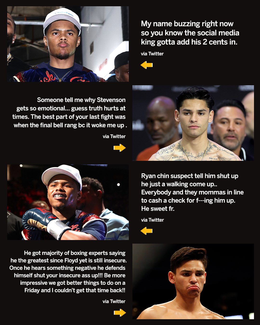 ESPN Ringside on X: The trash talk is heating up at 135 🔥🔥🔥   / X