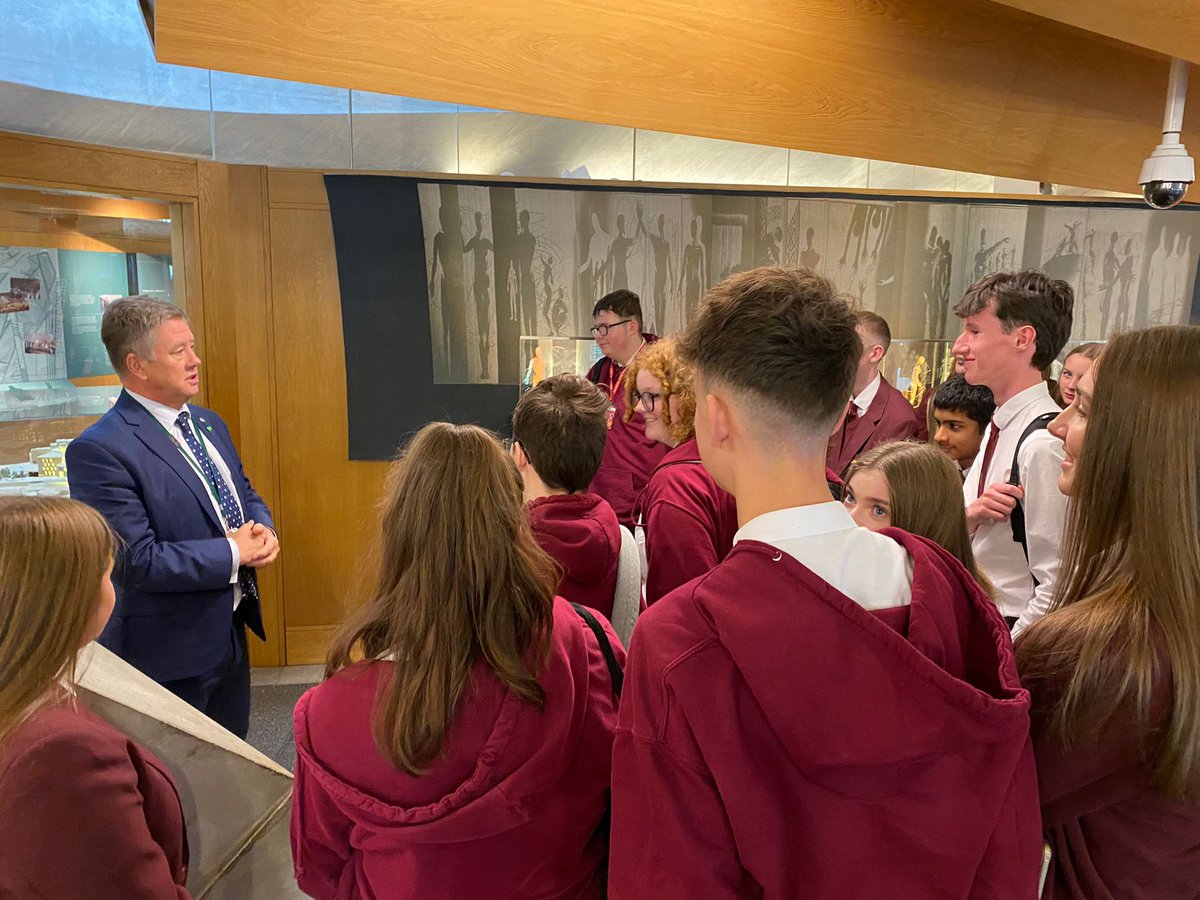 A fantastic visit to the Scottish Parliament for S4 Modern Studies today. Tour, FMQs and meeting their local MSP.
