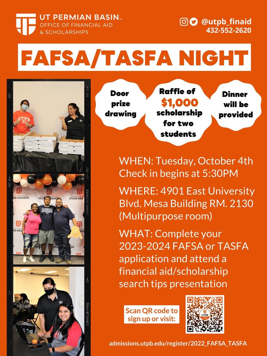 Join us, Seniors! Completing your FAFSA or TASFA application is a graduation requirement. <a href="/BigRedBronchos/">Odessa High School</a> <a href="/trammelltime/">Emilee Trammell</a> <a href="/angelic_moren1/">Angelica Gonzalez Moreno</a>