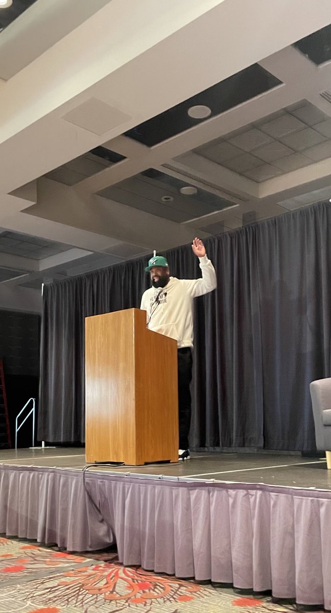 MNHomelessCo's tweet photo. “I know it’s not Black History Month, but you’re going to get Black history with me.” @IamJasonSole #keynote #MCHConf https://t.co/CLcvN76Iyq