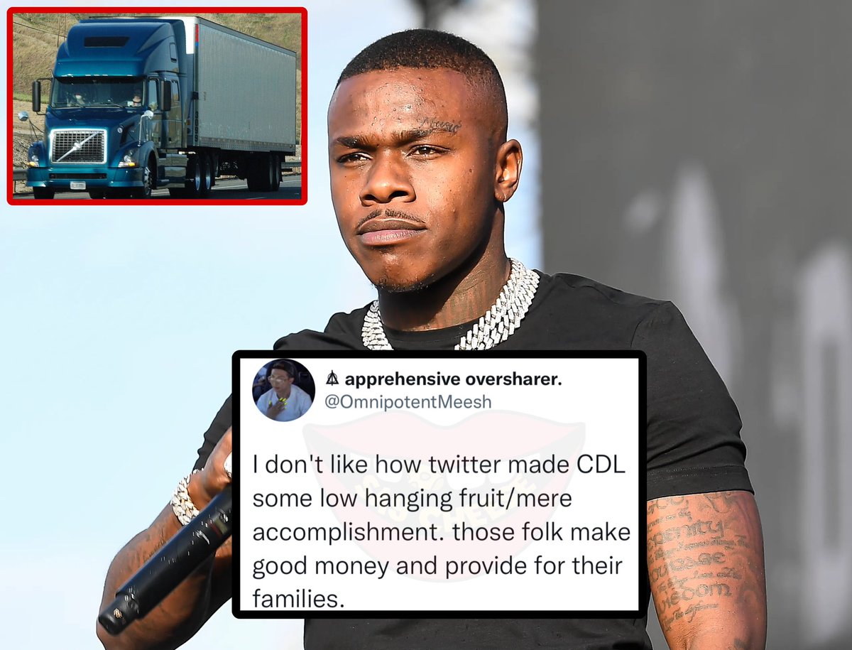 SaycheeseDGTL's tweet photo. People on social media are telling DaBaby to get his CDL &amp; truck drivers aren’t feeling that. “What you tryna say?” https://t.co/Yhb9mRyl1q