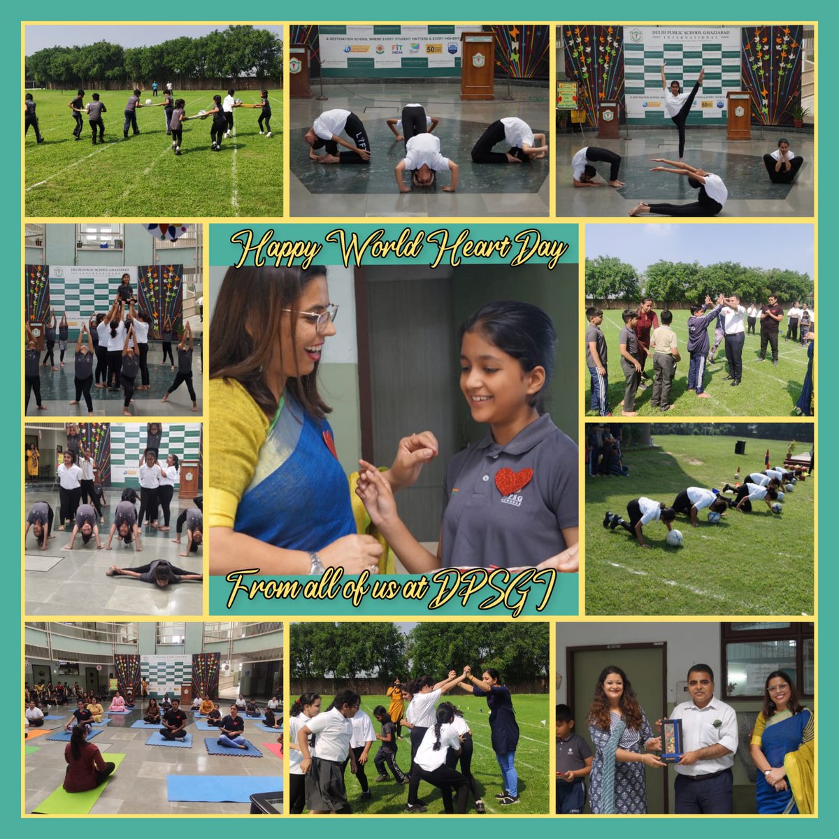 IDpsgI's tweet photo. Today has been an extremely happy day as children, their parents as well as staff of DPSG International celebrated World Heart Day by reminiscing the Good Old Days of Hopscotch, Posham Paa and many such traditional games.

#DPSGinternational #wearedpsg #Worldheartday https://t.co/HvqGDXniPX