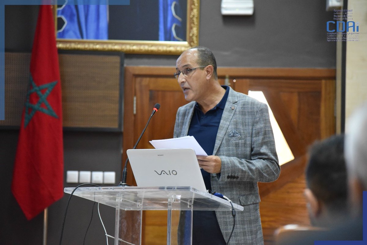 CDAI_Maroc's tweet photo. تقديم البيان الختامي للقاء المنعقد بوجدة يوم 24 شتنبر2022احتفاءا باليوم العالمي للحق في الحصول على المعلومات، من طرف السيد خالد اليعقوبي، عضو لجنة الحق في الحصول على المعلومات.
 #لجنة_الحق_في_الحصول_على_المعلومات 
#INFO_TIKA
#CDAI
#DAI
#Righttoaccesstoinformation https://t.co/hwf5e09Wti