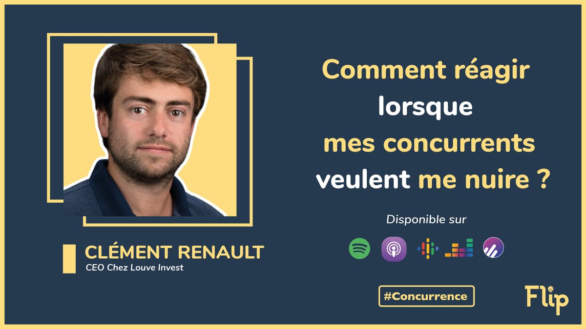 [#Podcast 🎙] Que feriez-vous si vos concurrents créent des contenus pour vous nuire ? 

💬 Conversation avec Clement Renault , CEO de <a href="/LouveInvest/">LouveInvest</a> !

🎧 Bonne écoute 👉bit.ly/3dNqlBz via <a href="/FliplePodcast/">Flip le Podcast</a> !

#fliplepodcast  #InvestissementLocatif #Concurrence