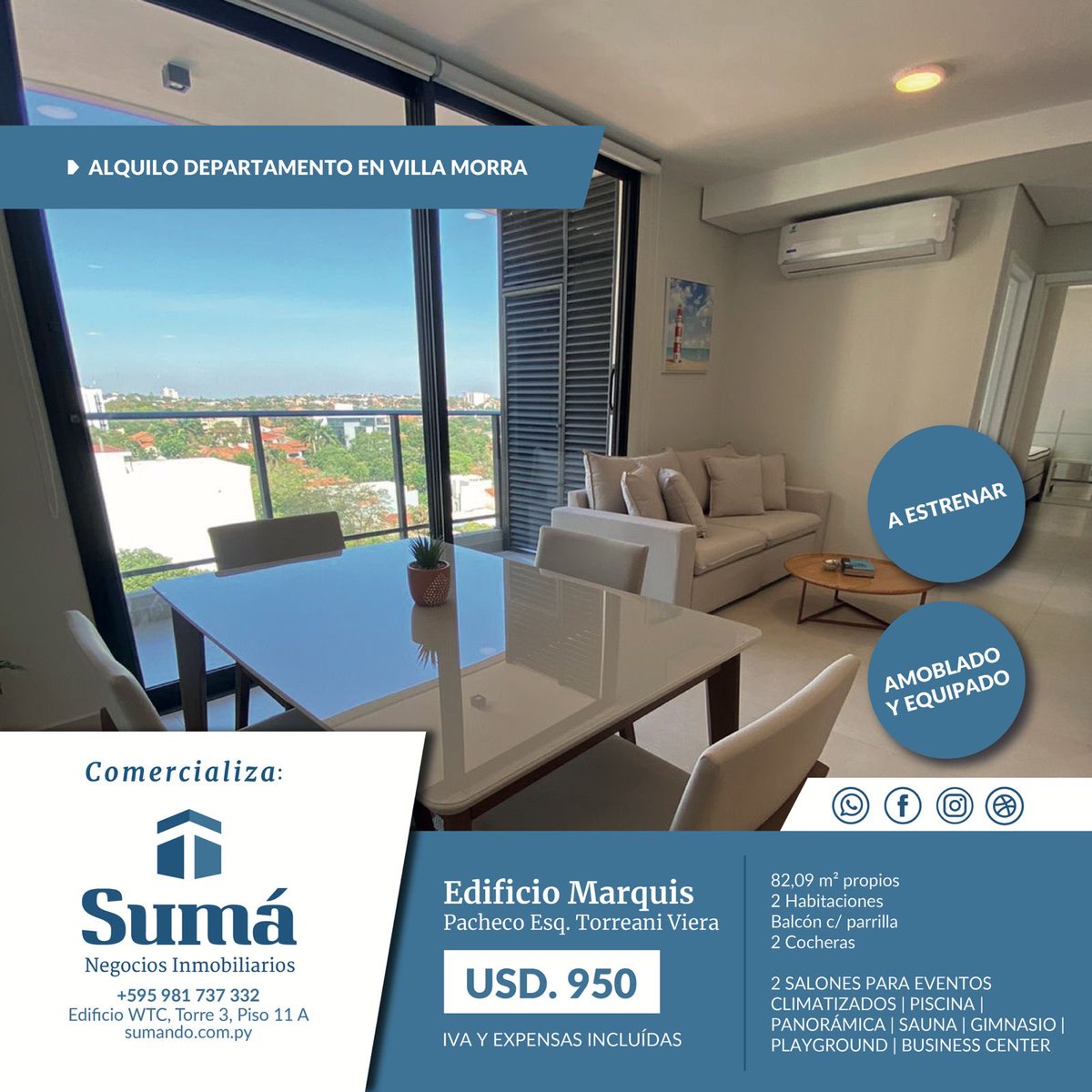 tavoayala's tweet photo. Alquilo en el corazón de Villa Morra 🏡 Cerca de Todo!!! Amoblado con Cochera 🚙 🔝 👌🏼 #Alquilo #Alquiler #RealEstate #Asuncion #Paraguay 🇵🇾 https://t.co/MzgGIizjuK