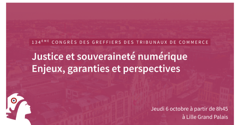 CNG_TC's tweet photo. 134ème Congrès des greffiers des tribunaux de commerce : rendez-vous à Lille !

Au programme : la souveraineté numérique et la sécurité juridique, plus que jamais essentielles pour garantir l’indépendance d’une justice commerciale moderne.