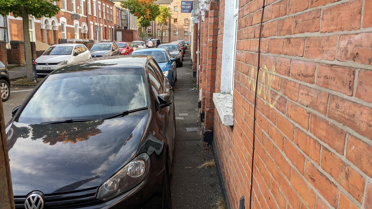 <a href="/deptinfra/">Department for Infrastructure</a> all of these pictures taken in the last 10 minutes in the Holyland area of South Belfast. Pavements impassable and cars parked on double yellow lines everywhere. Why is there no parking enforcement?
