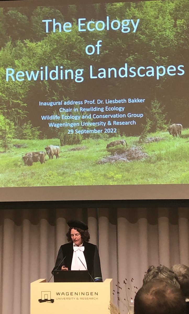 Inauguration 1st #Rewilding Ecology Chair in Europe Liesbeth Bakker. A milestone& privilege to be here. #togetherpossible #RewildingSymposium