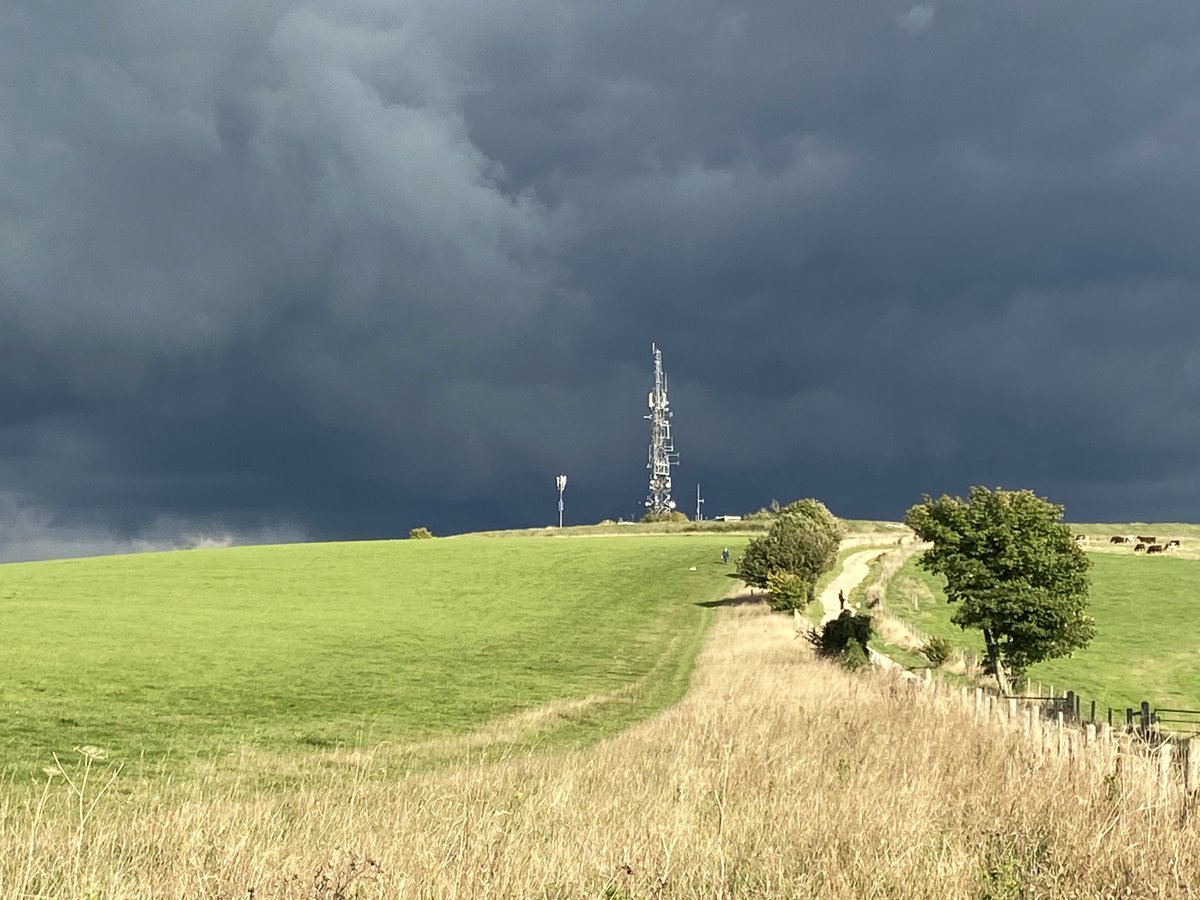 NaturalNav's tweet photo. Put the dark skies ahead and a low sun on your back - it can make any scene beautiful… even a radio mast. #nofilter #photography #photographytips #photographysecrets #landscapephotography #landscapepainting #landscapes https://t.co/sNlZJEnHhU