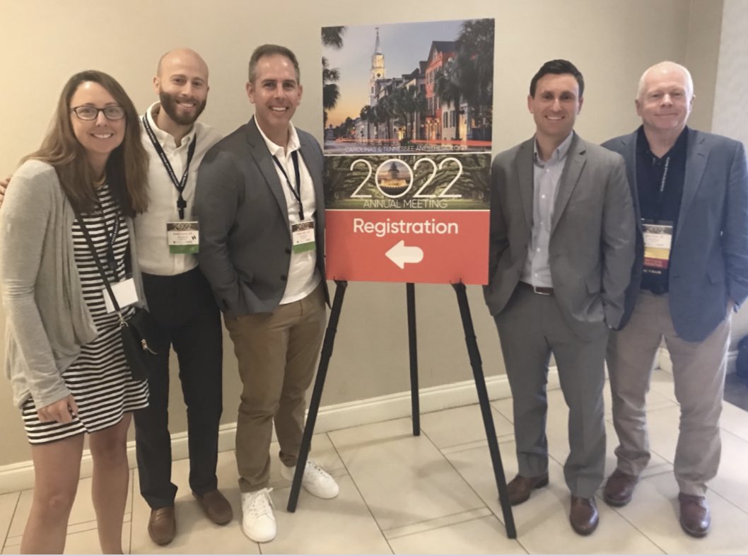 UNC had great representation at the Carolinas and Tennessee Anesthesiology meeting in Charleston, SC earlier in September. From left to right Drs. Lindsay Gouker, Ahmed Farwai, Phillip Sholes, Andy Lobonc and David Mayer