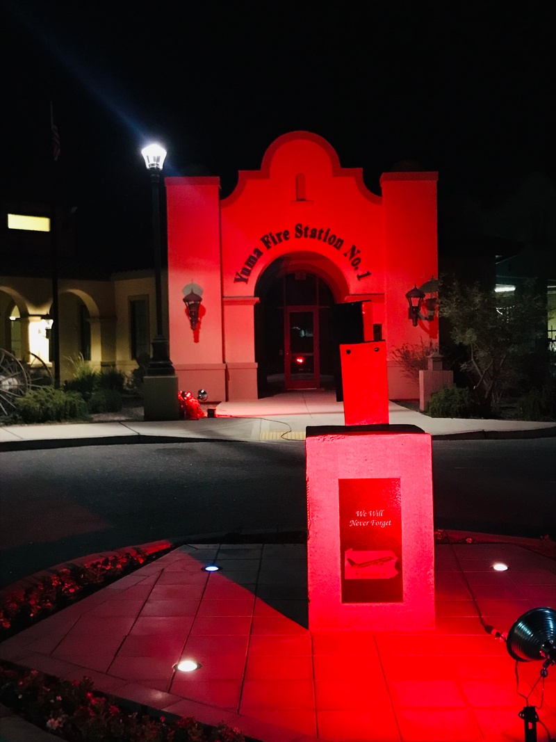 YumaFireDept's tweet photo. YFD and the City of Yuma are again joining a national tribute to “Light the Night for Fallen Firefighters”.
YFD stations and Yuma’s City Hall will be lit 10/2 -10/2
#lightthenight #fallenfirefightermemorialweekend
For more info see:
https://t.co/XE8dTLXXLX https://t.co/ku94OR6IIk