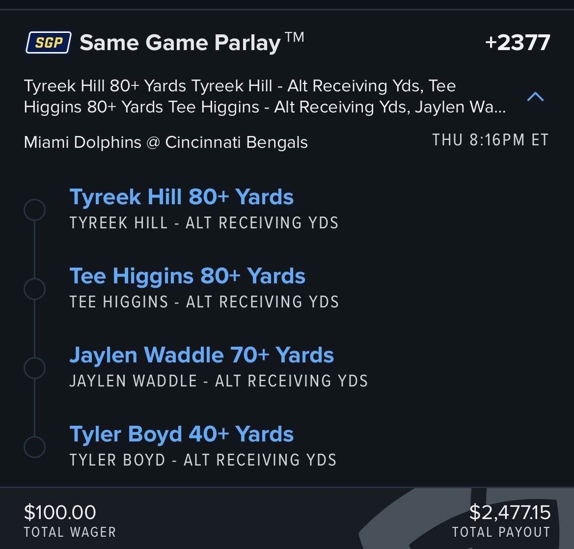 Running this for the Risk free on FD(don't forget to opt it first) 
If it hits I'll be sending 2 people $300 each‼️ Must RT, tag 1 friend and turn on my 🔔 #GamblingTwitter