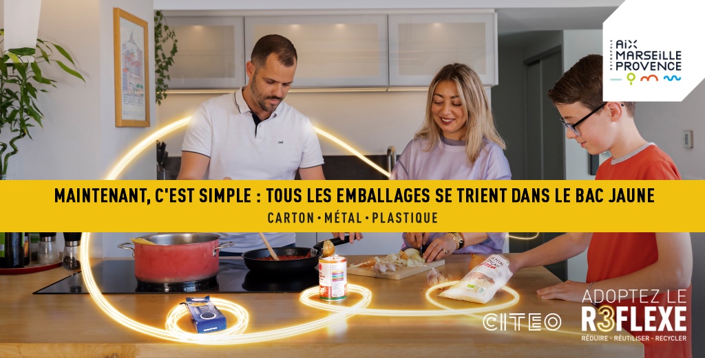 AMPMetropole's tweet photo. 💛♻ Dès ce samedi 1er octobre, le tri se simplifie sur Marseille Provence ⤵ 
#SaveTheDate
📍✨ À cette occasion, @AMPMetropole organise un grand événement à #Marseille ! 
⏰ De 11h à 18h, sur la Canebière : ateliers ludiques, jeux, sound system, snacking... https://t.co/mfZLeceqwq