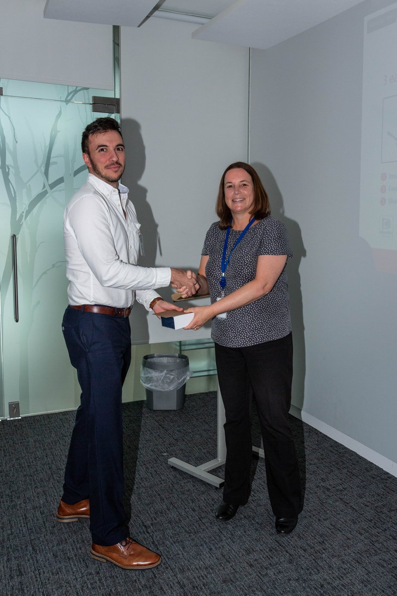 GroupProcter's tweet photo. Congratulations to Áron for receiving the 2nd prize at the Charles River PhD Poster Competition for his total synthesis of (–)-phaeocaulisin A!🥳 (in case you missed it https://t.co/eKom8PUYga😉) #WellDone🎉#LIFEatCRL #drugdiscovery #charlesriver https://t.co/DPIXh42f3D