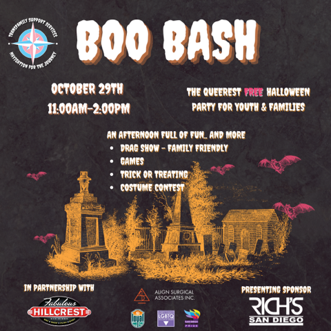 SanDiegoPride's tweet photo. Join us at the the #Queerest #Trans Halloween Party for Youth & Families - an afternoon full of fun, games, Trick or Treating, #Costume Contest, #Family Friendly #DragShow.
RSVP - https://t.co/jGsIMx35TS https://t.co/MeZ6GUD6Bz