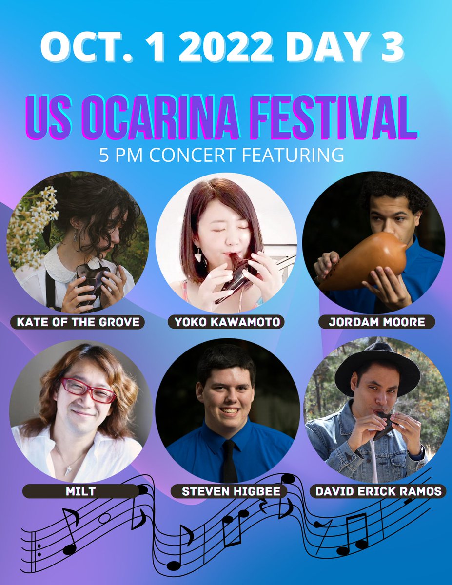 Playing in the virtual ocarina festival again this year, I'll be streaming my segment on youtube and twitch at 5:30pm PST / 8:30pm EST, come pop on by to hear some ocarina playing video game music, and maybe even an original or two by myself, hope to see you there! :)