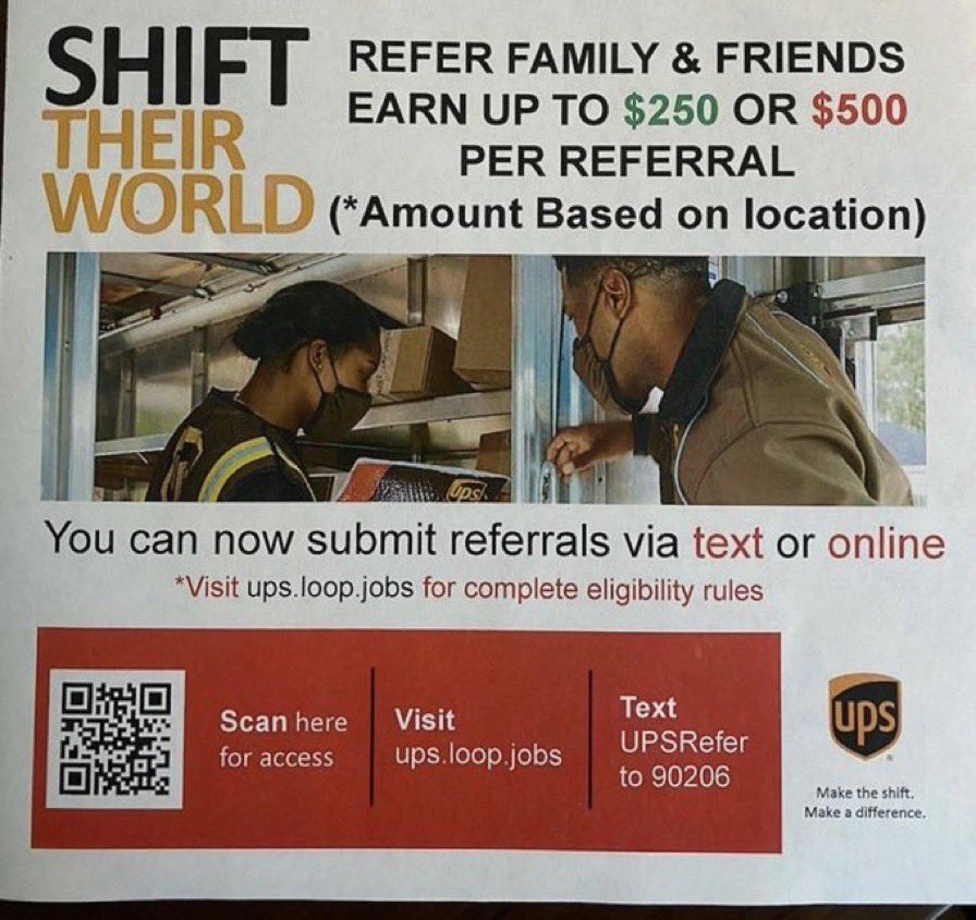 Do you need a new career? Do you know anyone who wants to switch careers? Here <a href="/UPS/">UPS</a> there are plenty of #Jobs around the DFW area! Just scan the QR code or go to <a href="/UPSjobs/">UPS Jobs</a>.com and apply today! Come and join our #UPS family!! <a href="/UPSjobs/">UPS Jobs</a> <a href="/bigtymer504/">E.J.⚜</a> #work #referral #jobs #Careers