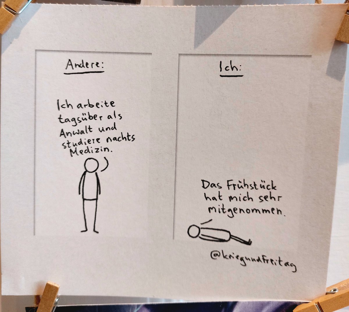 Buchstäblich ich (rechts).