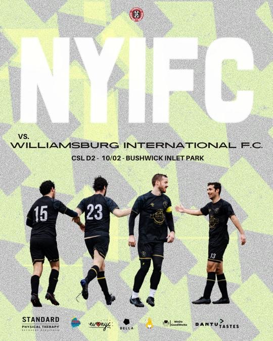 🍁SUNDAY MATCHDAY🍁

🏆 <a href="/CosmoLeague/">Cosmopolitan Soccer League</a>
 🆚 <a href="/W_Inter_FC/">Williamsburg International FC</a> 
🏟 Bushwick Inlet Pk
⏰2pm for the Seconds
⏰4pm for the Firsts

🍦#BantuTaste
🎽 <a href="/IcarusFCphl/">IcarusFCphl</a>
🖨 #AxisMediaPrinting
🩻#StandardPhysicalTherapy

#WFD
