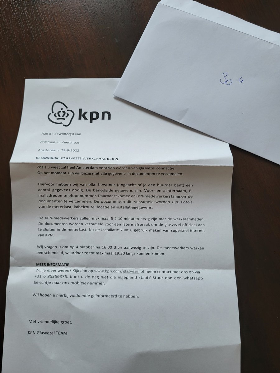 racheellee's tweet photo. @KPNwebcare Hoi! Wij ontvingen deze brief vandaag, is deze inderdaad van jullie afkomstig? https://t.co/mRzNHJlGMQ