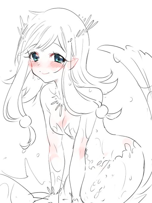 こういうカーブのきついほっぺの描き方ってたぶん古いんだけど、可愛くて好きなのよね～ 