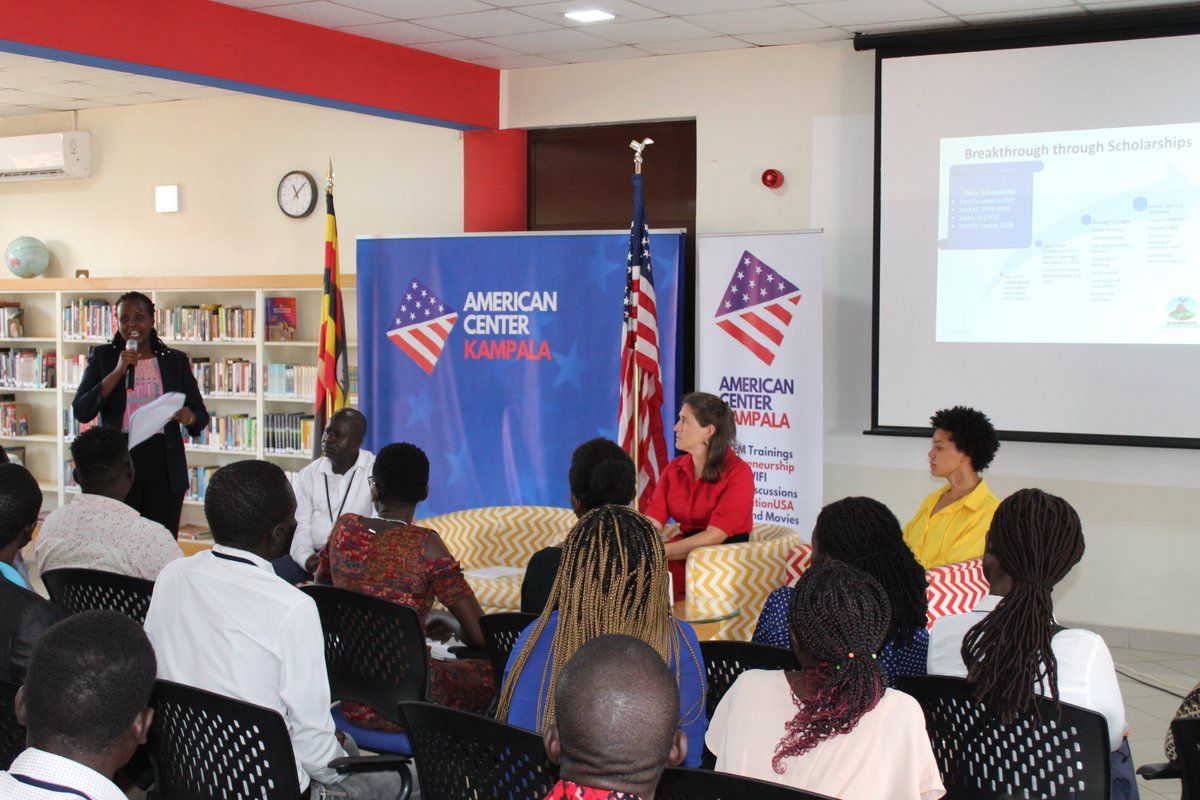 Kmentoring's tweet photo. Our students visited @usmissionuganda earlier this week where they learned about a range of opportunities available to them as young leaders. Thanks @DrOjok (Team leader KAMNET), Fordosa Ahmed (D/RDC Abim) and @RicOkello (KAMNET Students coordinator). #ChangeThroughSharing. https://t.co/hxeK1ngizc