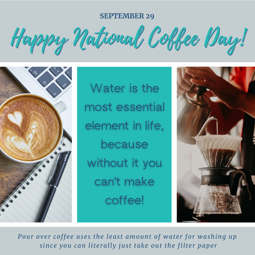 palousebasinaq1's tweet photo. We know how essential water is to help kick start our mornings! Happy National Coffee Day! #waterisessential #nationalcoffeeday #conservestablizethrive https://t.co/NsNmKWI624