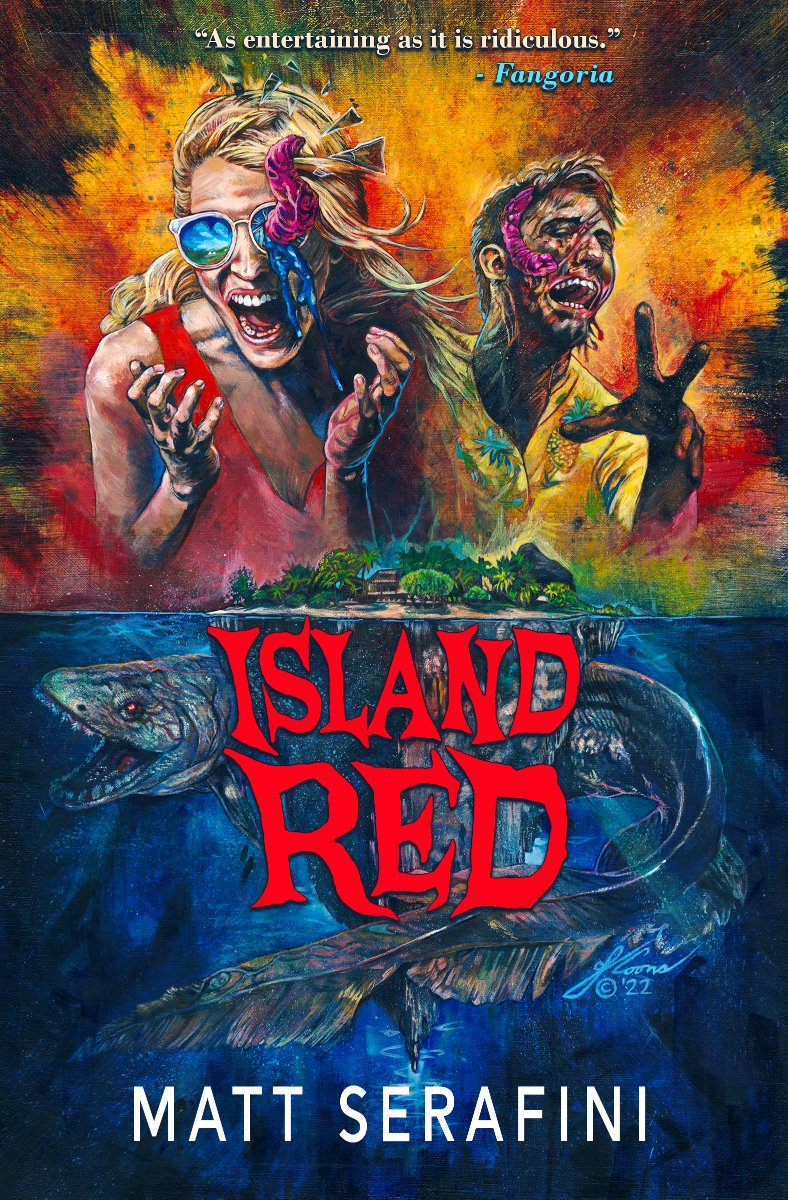 IT'S HERE! The expanded re-release of @MattFini's aquatic alien horror novel, ISLAND RED!
Available here: amazon.com/dp/B0BGNKWJ3Q...
#aquatichorror #summerhorror #vacationhorror #islandhorror #islandred #alienhorror #horrorpainting
