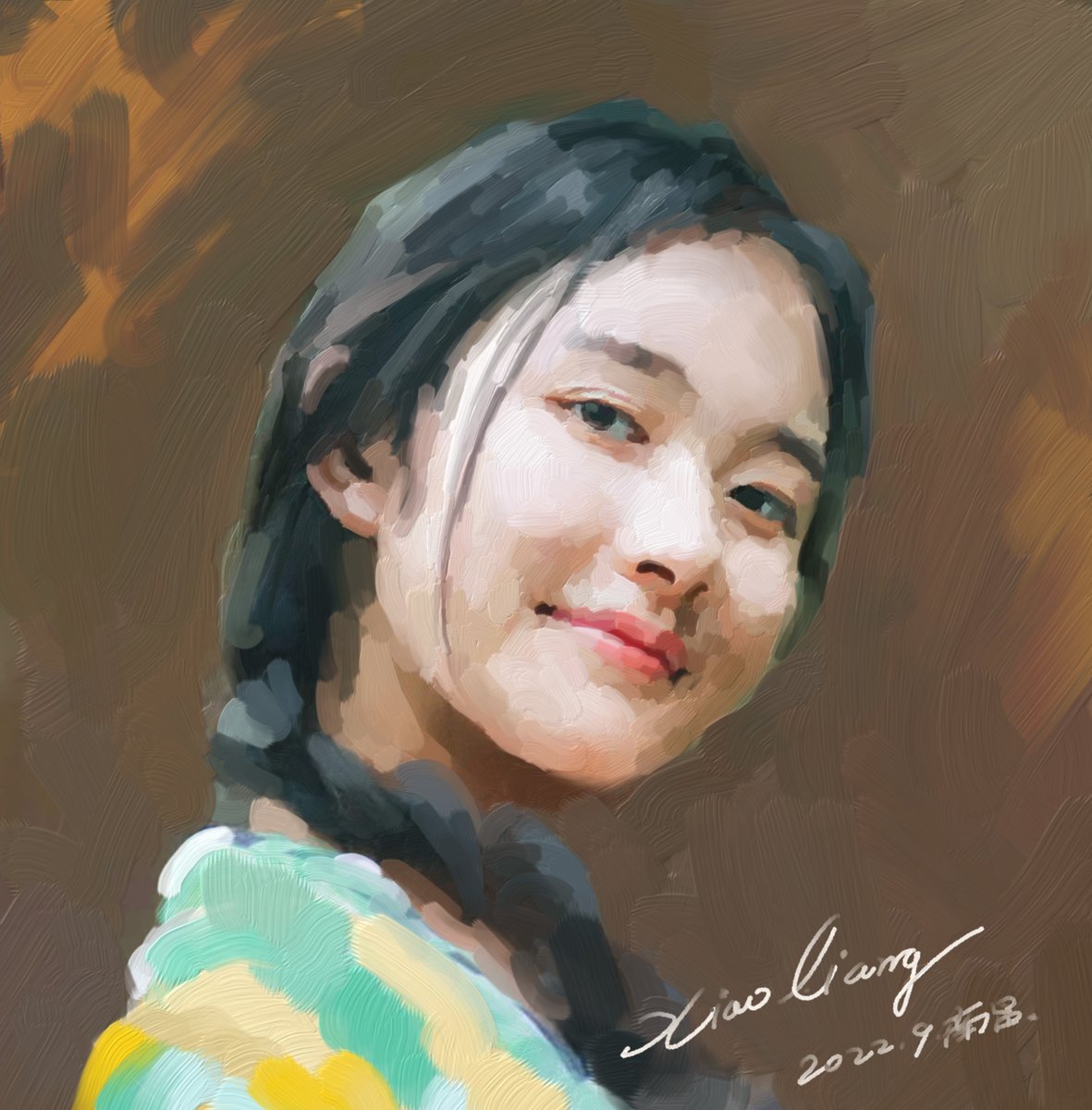 少女头像（数字绘画）