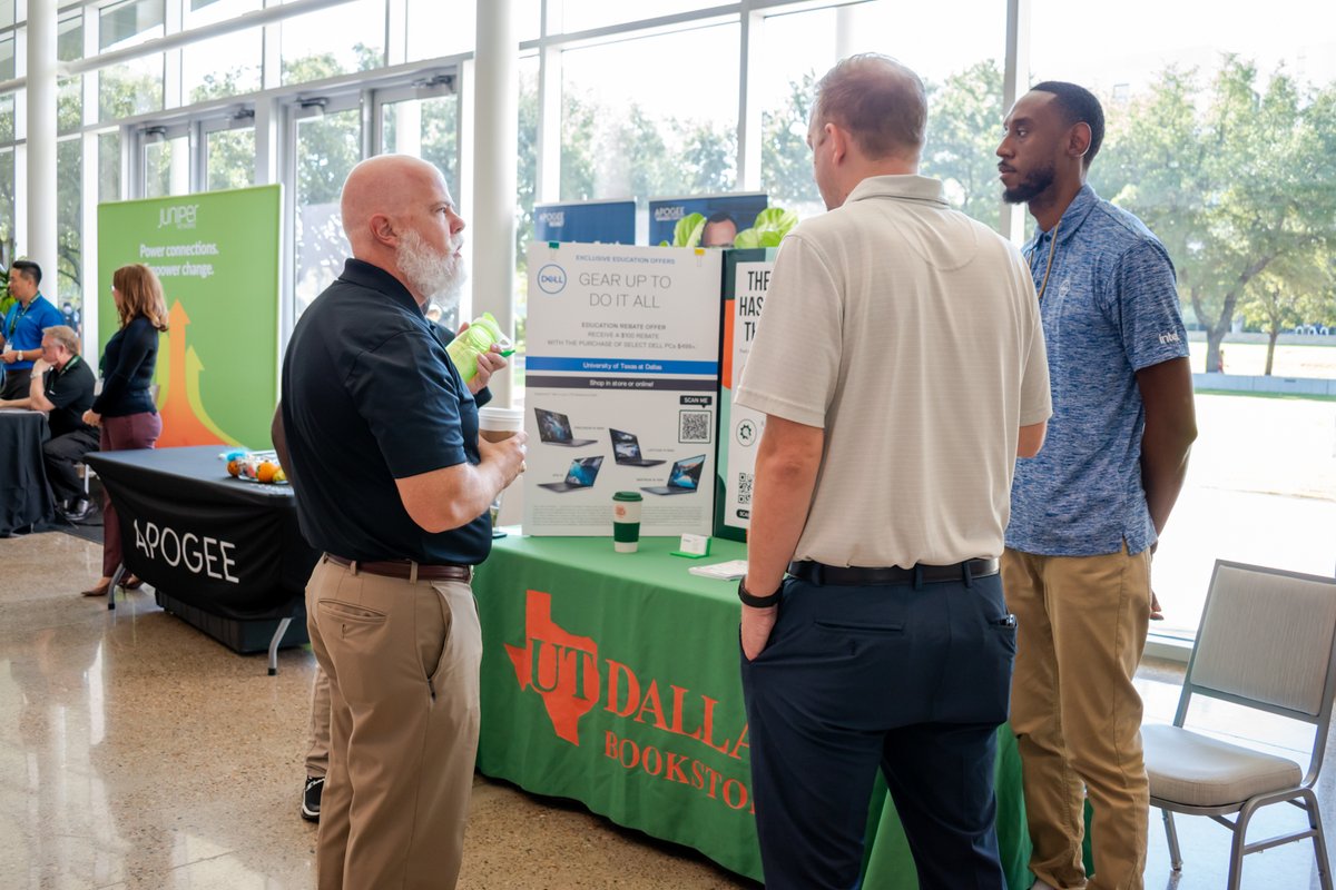 UTDAuxiliarySvs's tweet photo. The Bookstore is at the Innovation & Technology Summit hosted by @utdinfotech today until 4pm.
Drop by their booth to learn how the UTD Bookstore now carries tech products and offers repairs & services.
#utdallas #utdbookstore #utdtechstore https://t.co/jAVqUmRcSk