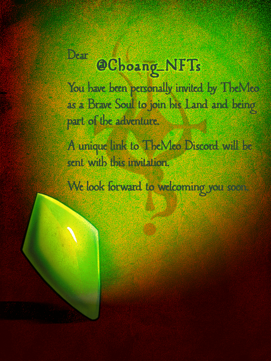 Choang_NFTs's tweet photo. @TheMeoNFT completely made my day with an invitation to their server. Not a single word can describe the butterflies that flyin' in my heart right now 😊. Such a beautiful day with a great community. #NFT #NFTs #TheMeoNFT https://t.co/iV4aXVXlKt